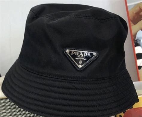 chapéu prada preto|Chapéu Bucket Em Sarja Preto .